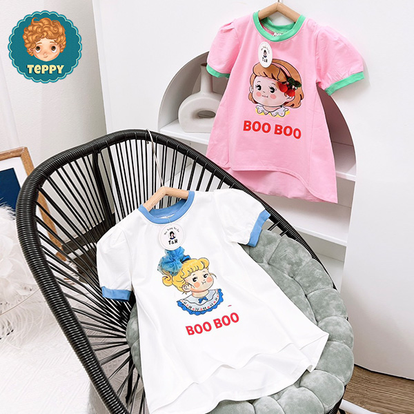 Đầm suông cô gái vải mềm mát cho bé gái