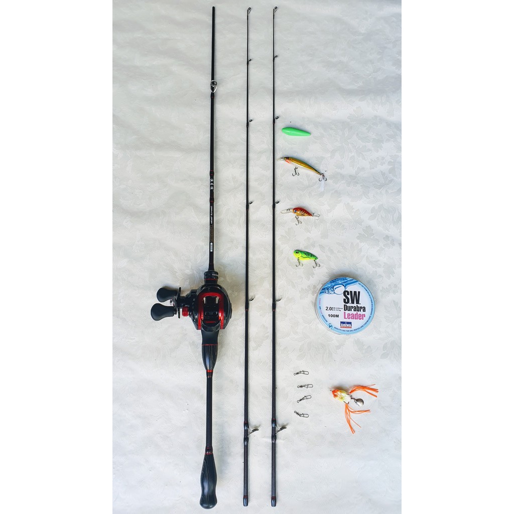 Bộ Cần Câu Lure Máy Ngang Craphite Leader Ymerbor 🔰 Siêu Rẻ 🔰 Bộ Cần lure cá lóc - Cam kết bảo hành đổi trả trong 2 tu