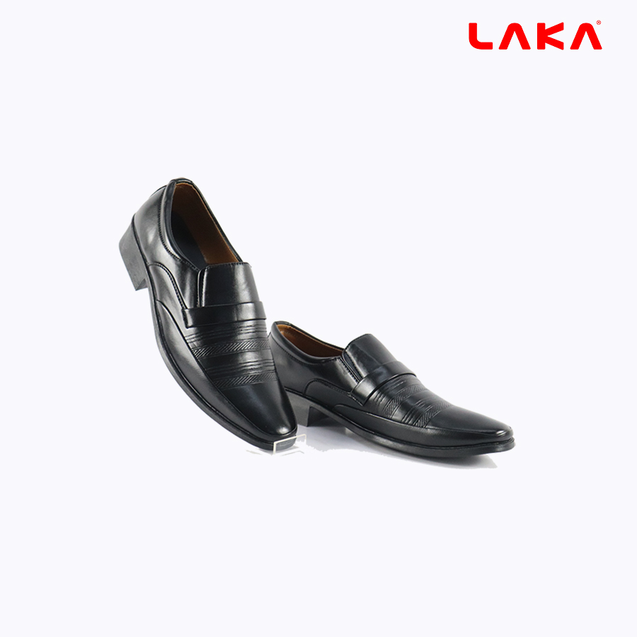 Giày Tây Nam Laka Giày Công Sở Da PU Mũi Tròn GLK02