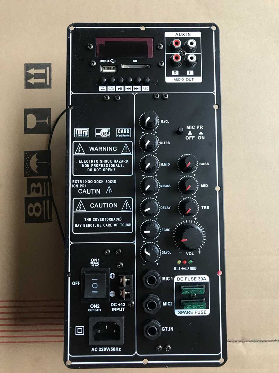 Mạch loa kéo GD15 - Bass 3 tấc, 4 tấc 600w Bluetooth kích thước 14.5cm x 31.5cm