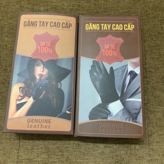 Găng Tay Nữ Da Thật - Găng Tay Nam Da Thật - Ấm Áp - Chất Đẹp