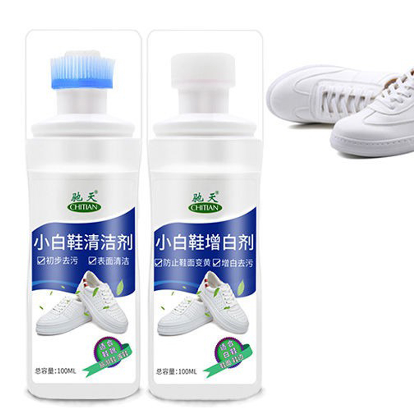 Combo 2 Chai Nước Rửa Giày, Dung Dịch Vệ Sinh Túi Xách, Nước Lau Giày, Túi Xách Plac Thần Thánh - Đầu Cọ, chai tẩy trắng giày dep / làm sạch túi xách/ tẩy ố giày dép túi xách 206735
