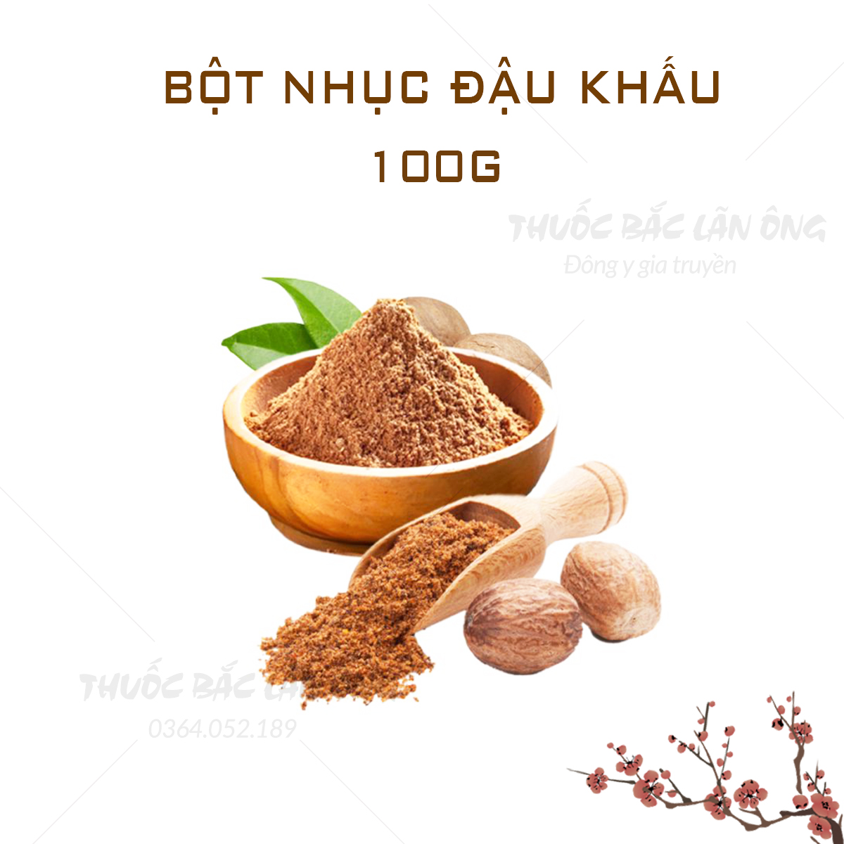 Bột nhục đậu khấu nguyên chất 100g