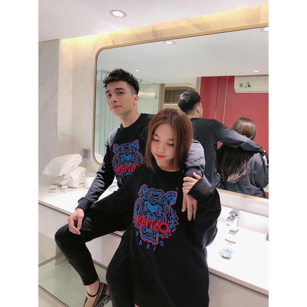 Áo cặp thu đông dài tay chất liệu nỉ polo4u họa tiết bền rẻ đẹp - polo4u