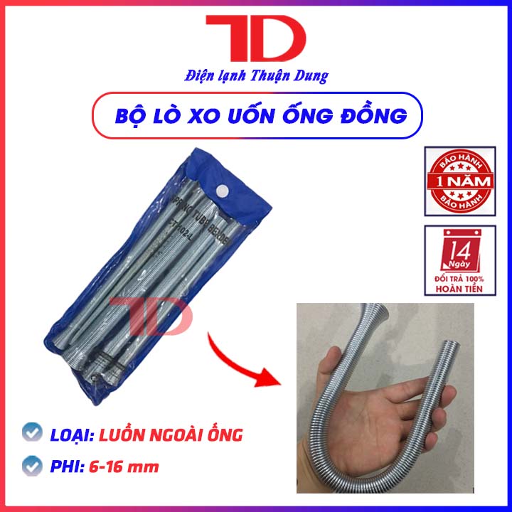 Bộ lò xo uốn ống đồng loại luồn ngoài và luồn trong phi 6 đến phi 16 - Điện Lạnh Thuận Dung