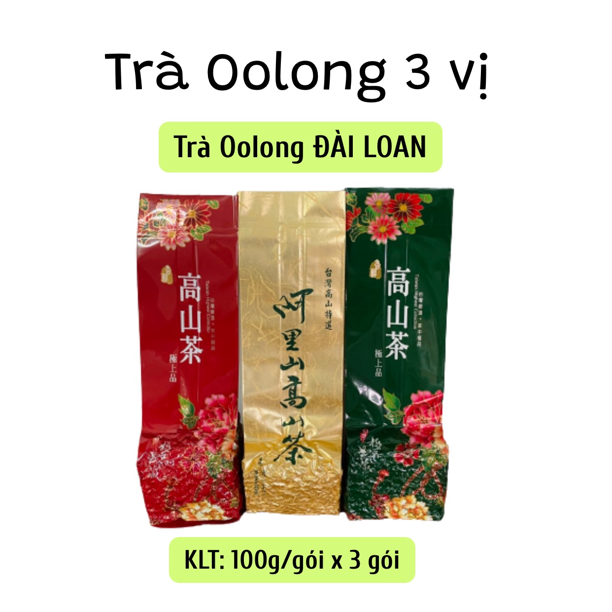 Combo dùng thử trà Oolong 3 vị Đài Loan