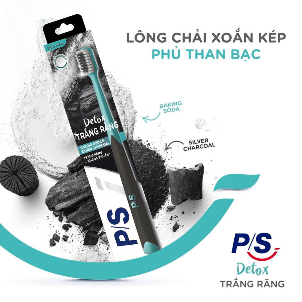 Bàn chải p/s detox trắng răng siêu mềm