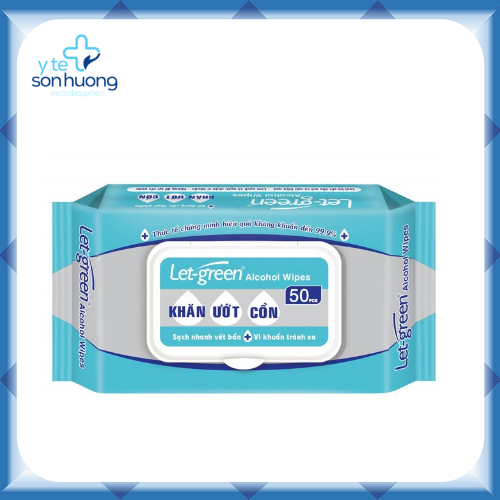 Khăn ướt cồn Let Green - 50 miếng