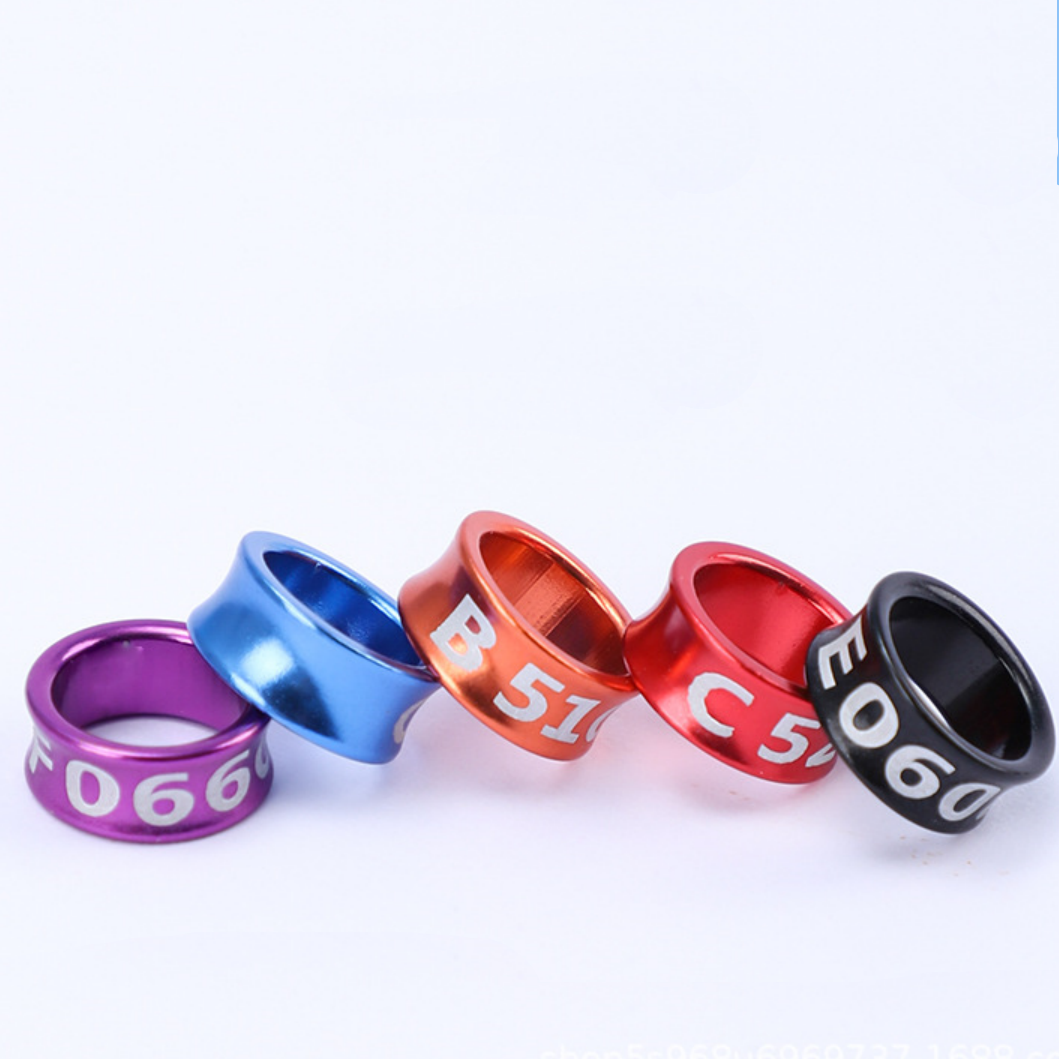 2 Nhẫn đeo chân cho chim cảnh,Vòng nhôm đeo chân chim, Vòng chân vẹt 4mm 5mm 6mm 7mm, 8mm