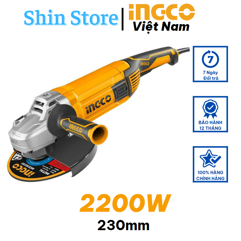 Máy mài góc 2200w ingco ag23508 230mm -shinstore