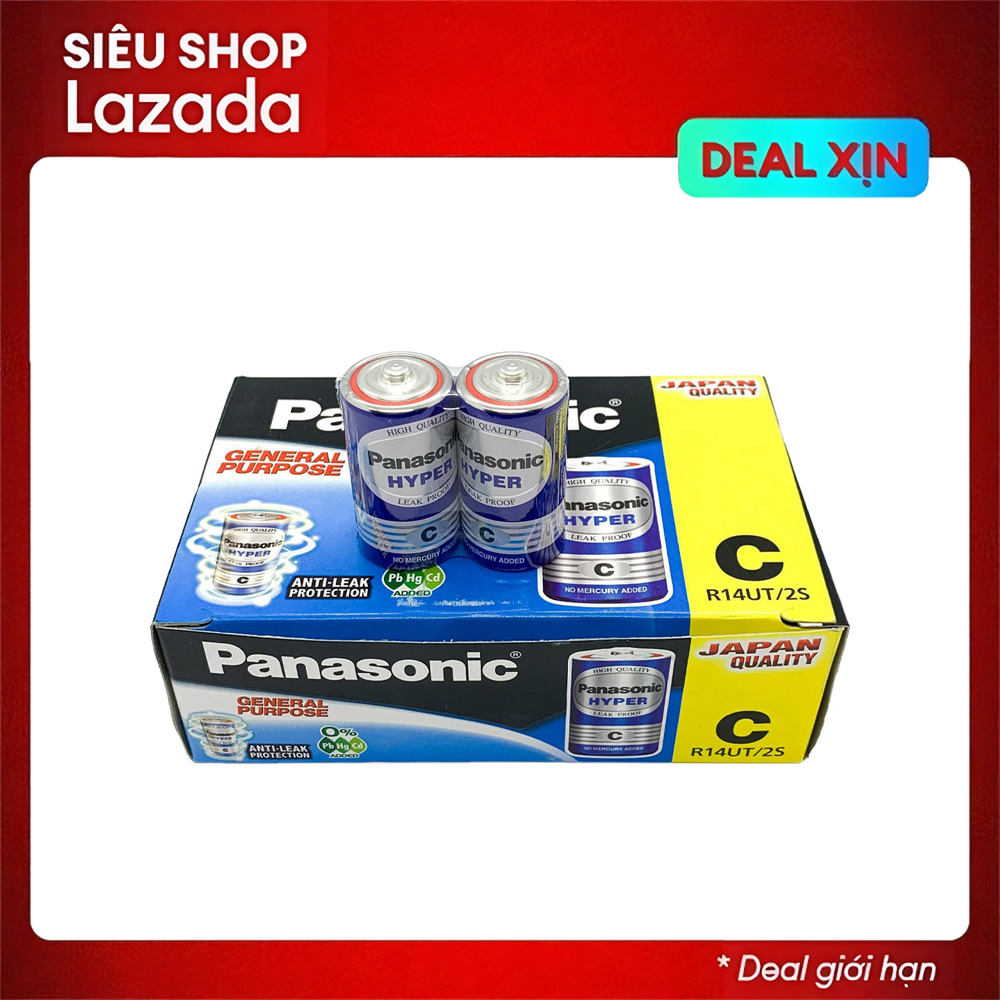 Hộp 24 viên pin trung Panasonic R14UT không chảy nước