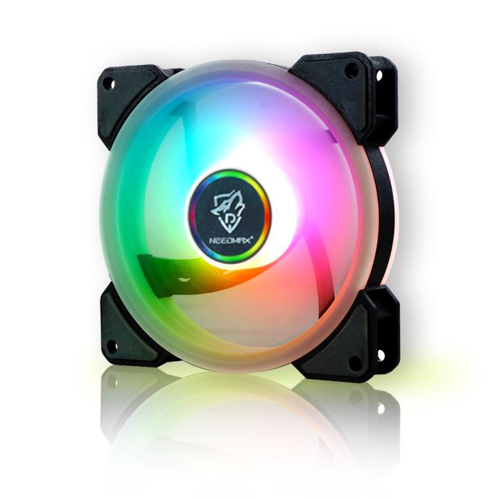 [HCM](xã kho 3 ngày ) Fan led RGB Needmax Tặng kèm ốc vít (sản phẩm chưa kèm hub và remote) fan case 12 cm needmax