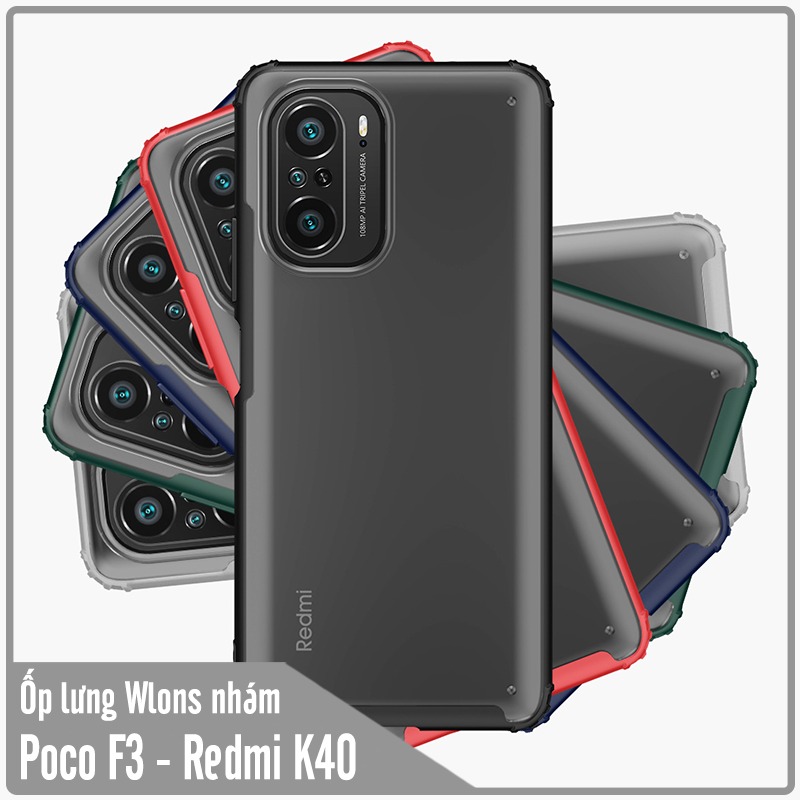 [VOUCHER LÊN ĐẾN 100K ĐƠN TỪ 49K TỪ 15-19.01] Ốp lưng chống sốc cho Xiaomi Poco F3 - Redmi K40 nhám viền màu WLONS