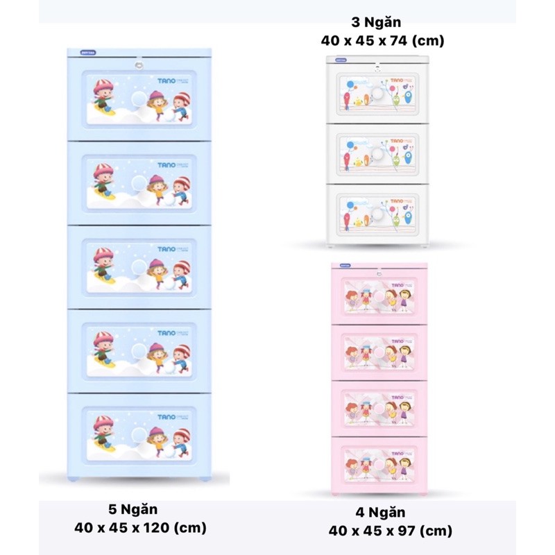 Tủ nhựa duy tân tano 3 ngăn/ 4 ngăn/ 5 ngăn