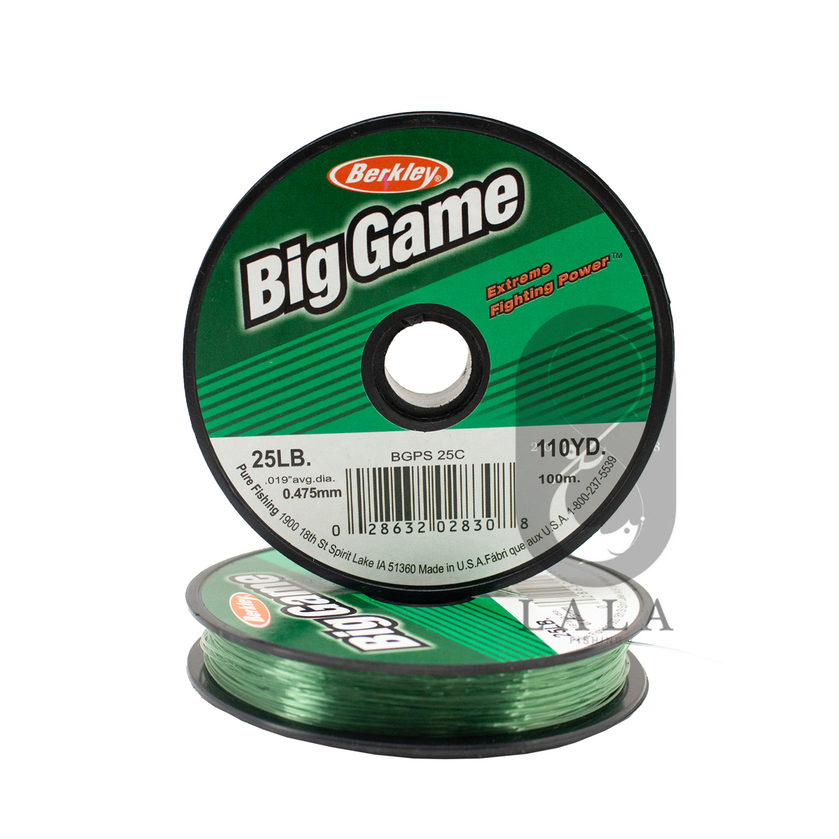 Dây cước câu cá Trilene Berlkey Biggame 100m màu xanh (1 cuộn)