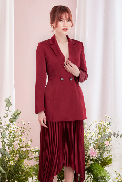 Áo khoác blazer dài tay bổ thân - Up To Seconds