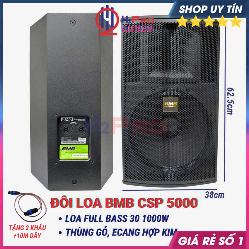 Đôi Loa BMB Bass 30 CSP 5000 1000W (Giá 2 Cái - Tặng 2 Khẩu Và 10M Dây), Loa Full 30 Bmb Karaoke Gia Đình - H2Pro Audio