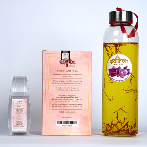 Nhụy Hoa Nghệ Tây Saffron Supper Negin Jahan 1Gr/hộp - Tặng bình thủy tinh