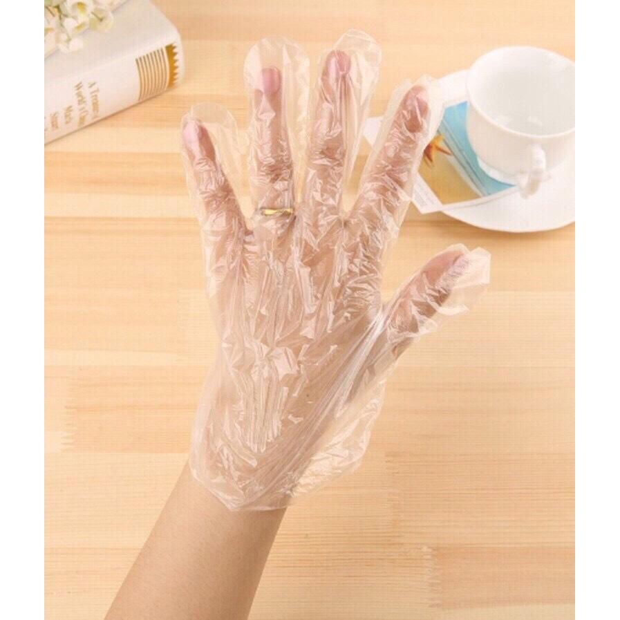 Hộp 100 găng tay nilon tiện lợi , đồ nhà bếp
