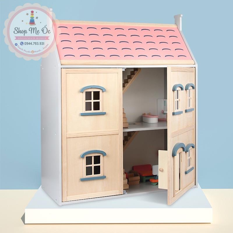 Doll House - Đồ chơi nhà búp bê bằng gỗ xinh xắn cho bé Cao 75cm