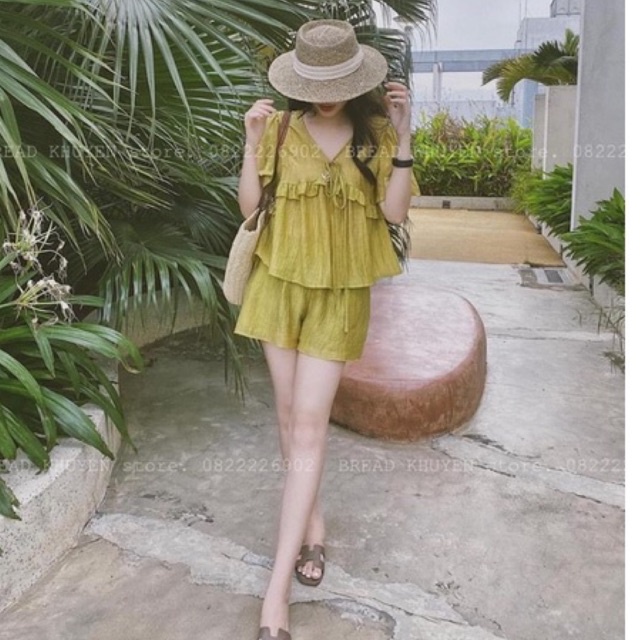 Set Sơ mi rộng mềm mịn mặc lên siêu xinh hot trend