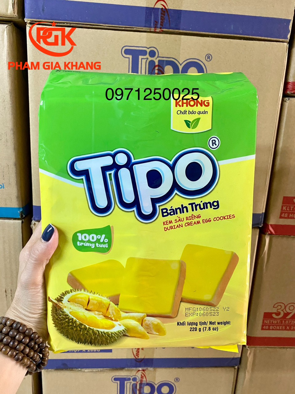 Bánh trứng nướng sầu riêng 220g