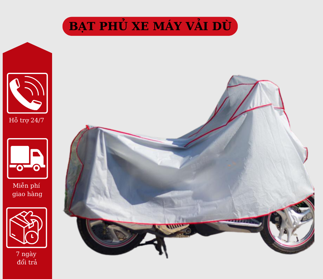 Bạt phủ xe máy, áo trùm xe máy-Bạt Phủ Xe Bền Đẹp - Tấm Trùm Nắng Mưa Xe Máy Tiện Lợi Bảo Hành Uy Tín, Giảm 50% Khi Mua ONLINE - Cam kết giá rẻ, chất lượng cho mọi nhà