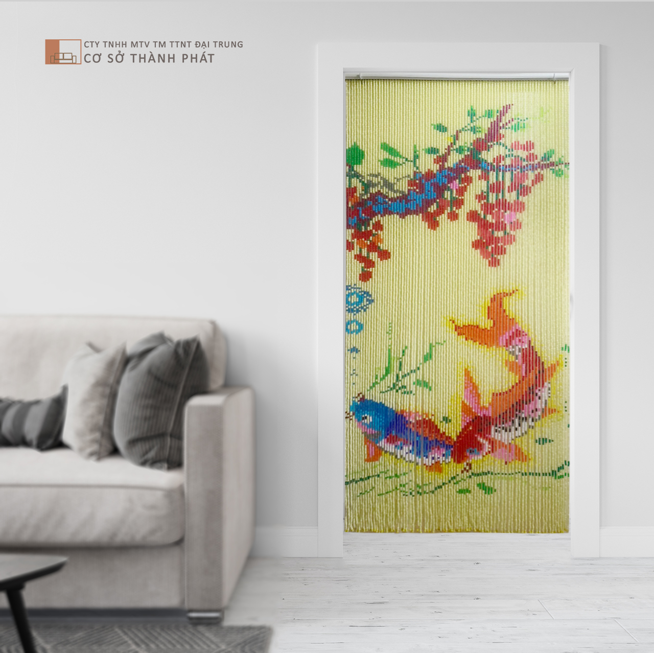 Màn hạt nhựa mẫu cá chép cá hoa sen Đại Trung