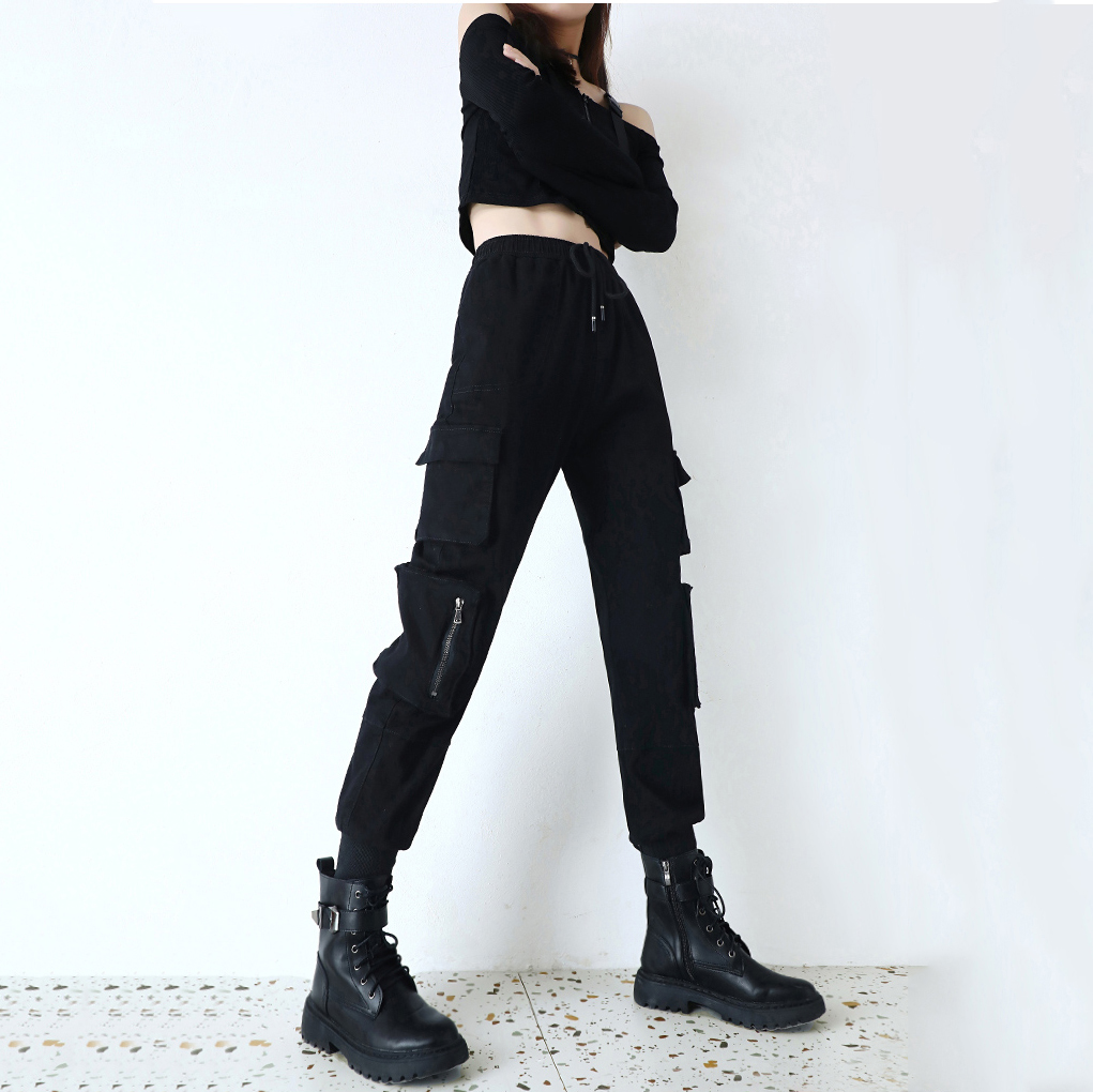 Quần Túi Hộp Nữ Phối Túi Khóa Kéo Chất Thun BC Cao Cấp Chất Siêu Co Giãn Thời Trang SMARTLY GIRL JOGGER NAM 9000027V3