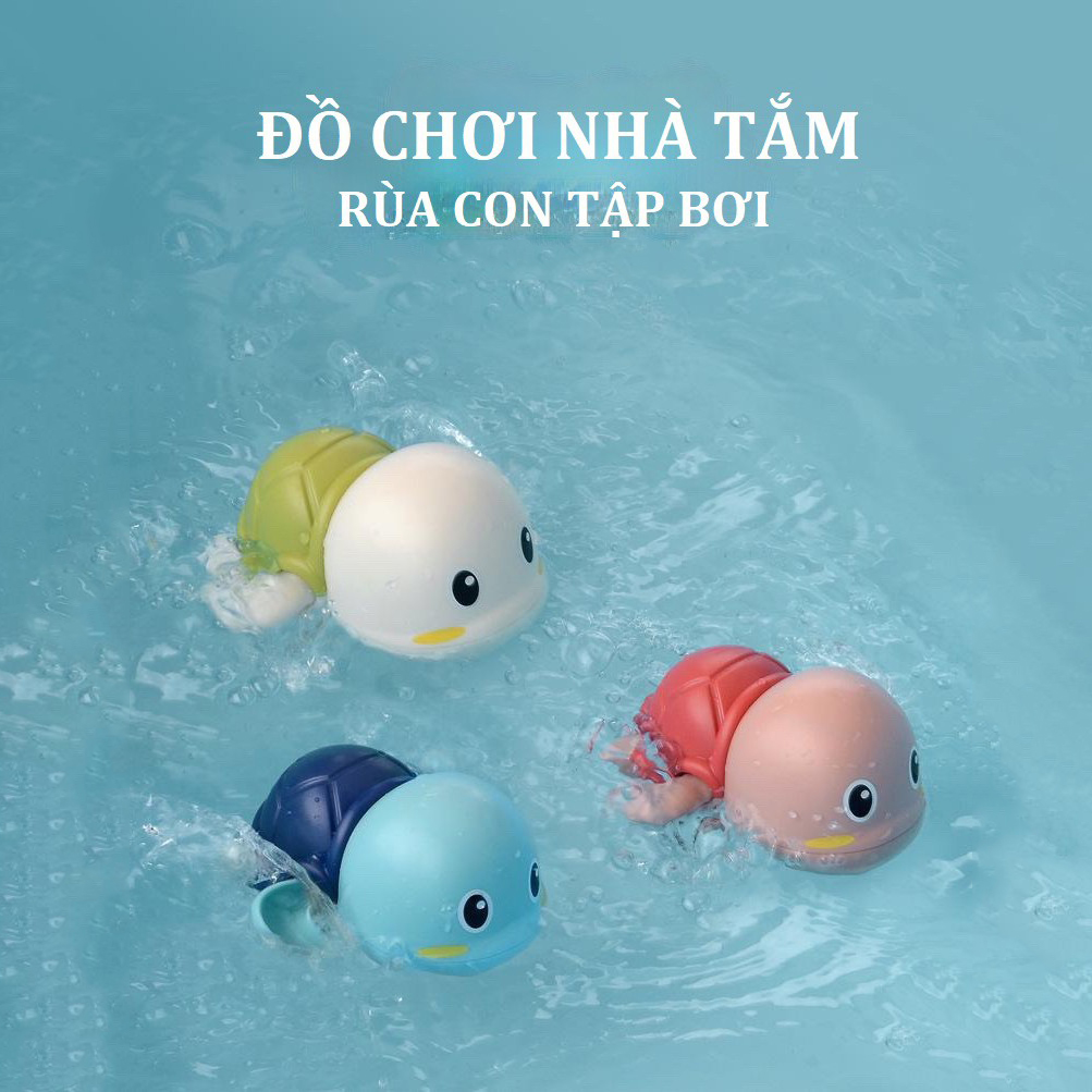 Đồ chơi rùa biển biết bơi thả bồn tắm cho bé chạy cót và bơi dưới nước vui nhộn, dễ thương, rùa con mini tập bơi cùng bé - đồ chơi nhà tắm vui nhộn - Guty Mart
