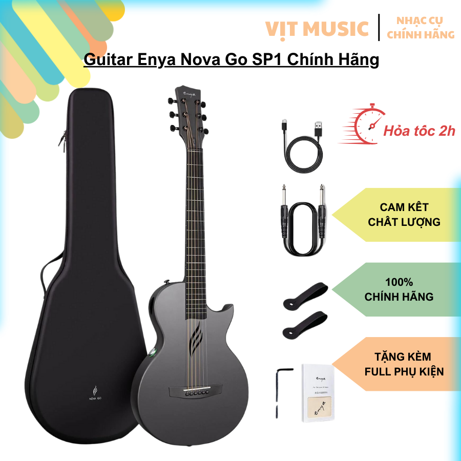 Đàn guitar enya nova go 2023 chính hãng - kèm bộ full phụ kiện hãng