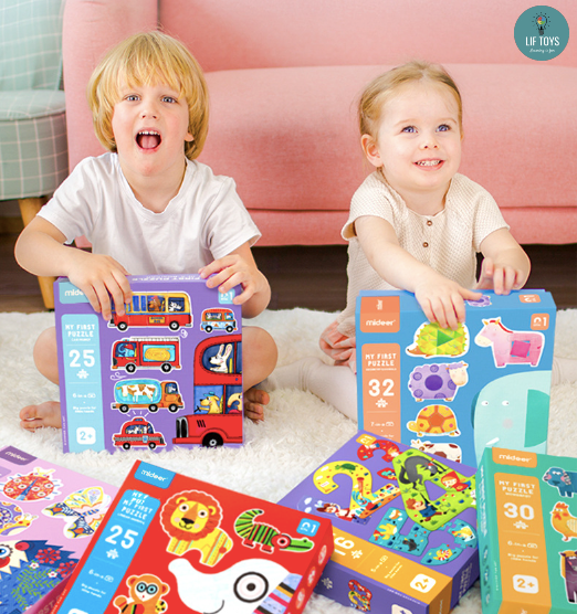 Bộ xếp hình đầu đời My First Puzzle MIDEER nhiều chủ đề cho bé từ 1 tuổi, Tranh ghép hình cho bé 1,2 tuổi