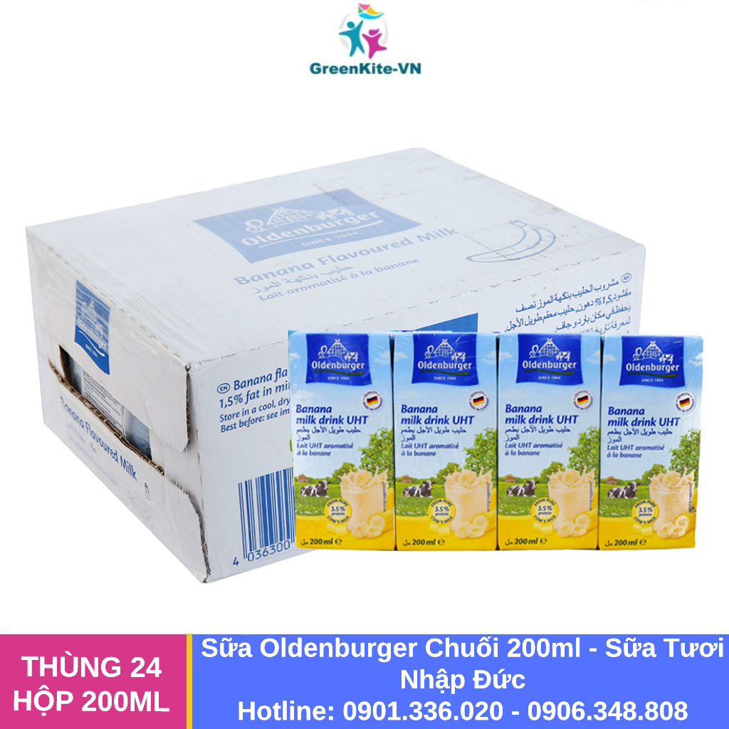 Sữa tươi oldenburger chuối 200ml - sữa tươi nhập khẩu đức