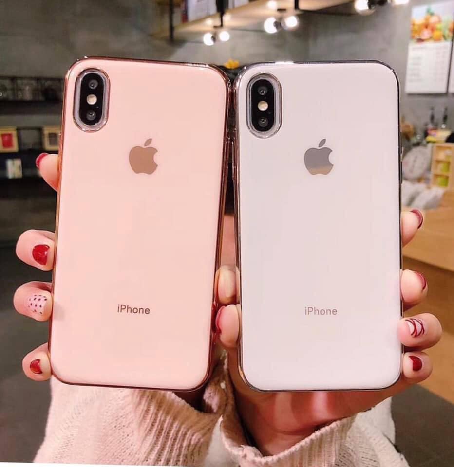 Ốp lưng kính viền dẻo cao cấp chống bẩn chống xước