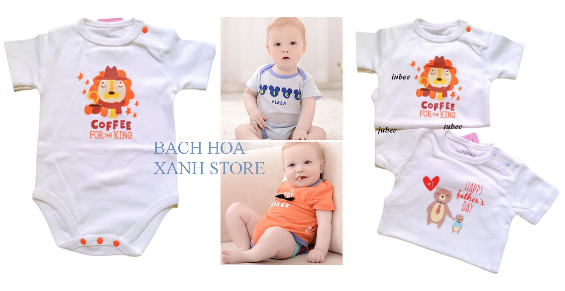 [HCM] set 2 Body liền quần 100% cotton Việt Nam Xuất khẩu FiFi - bodysuit, bodysuit, sleep suit, body cộc tay, body chip, bodychip, body liền thân, body liền quần, body cho bé, vải cực mát họa tiết dễ thương