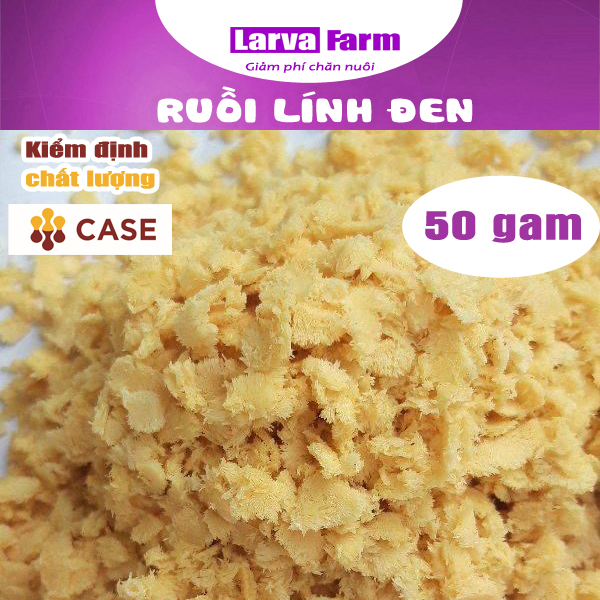 Trứng Ruồi Lính Đen- sâu canxi 50 gam- Larva Farm khuyến mãi thêm 6-10g bù hao hụt, hoàn 100% tiền nếu không hài lòng