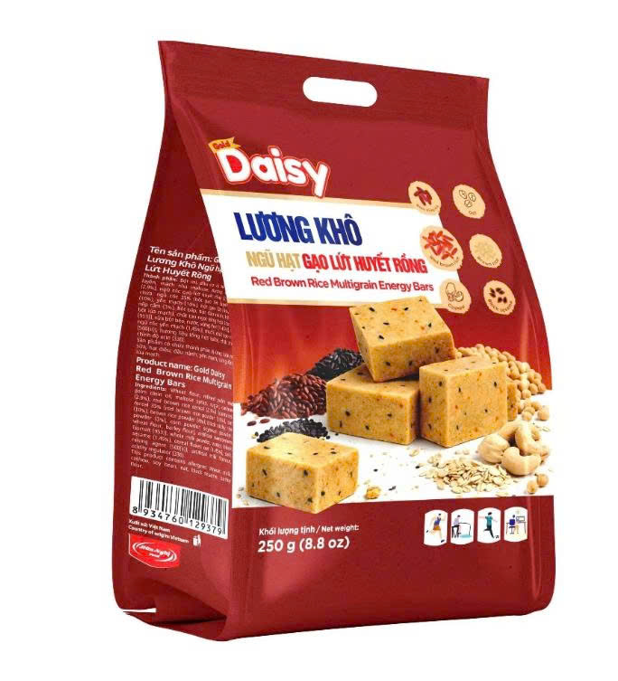 Thùng 10 túi Lương Khô ngũ hạt gạo lức huyết rồng
