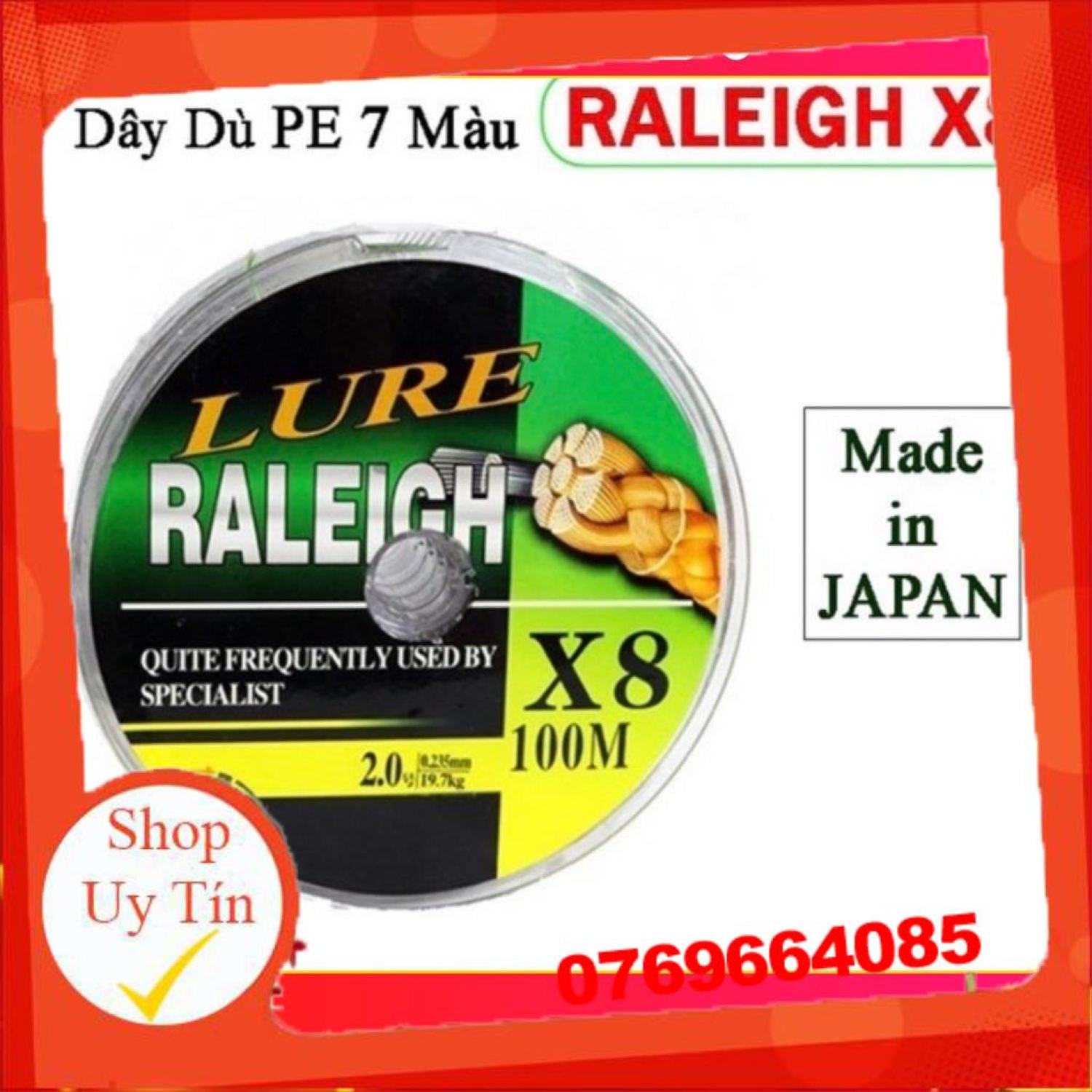 Dây dù câu cá pe lure x8 - 7 màu cao cấp -đ𝗢̂̀ 𝗖𝗔̂𝗨 𝟳𝟭𝟲