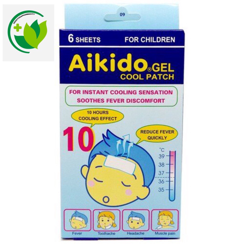 Hộp miếng dán hạ sốt Akido 6 miếng/ 1 hộp