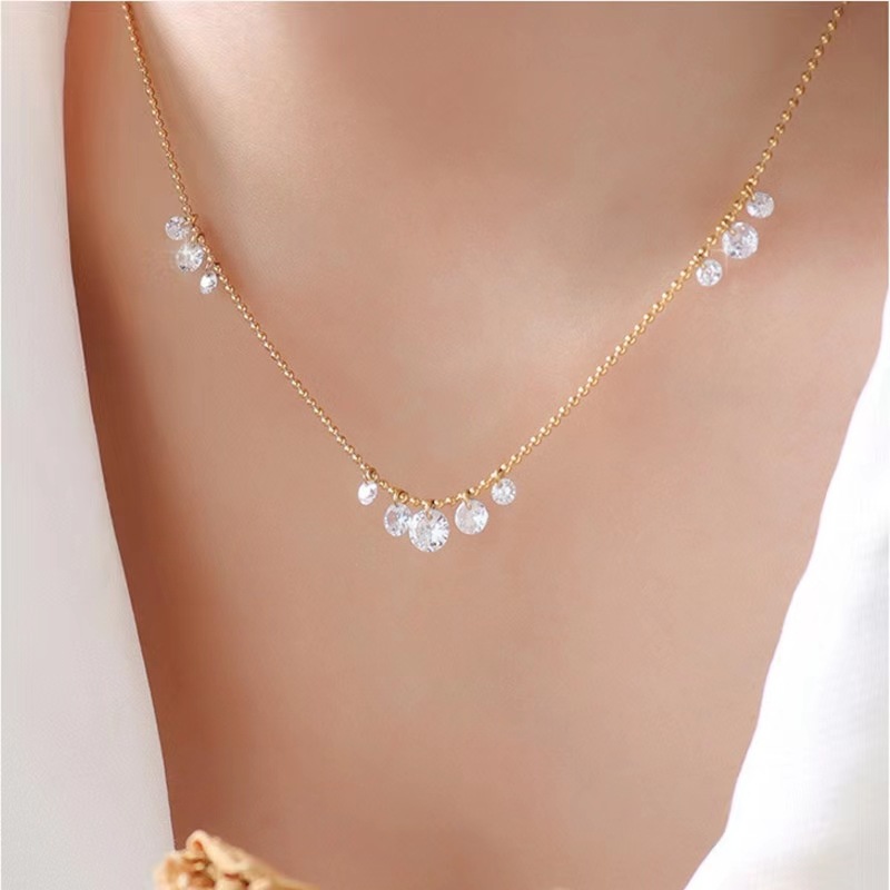 Dây chuyền mặt đá dây chuyền đính đá dây chuyền đá đẹp
