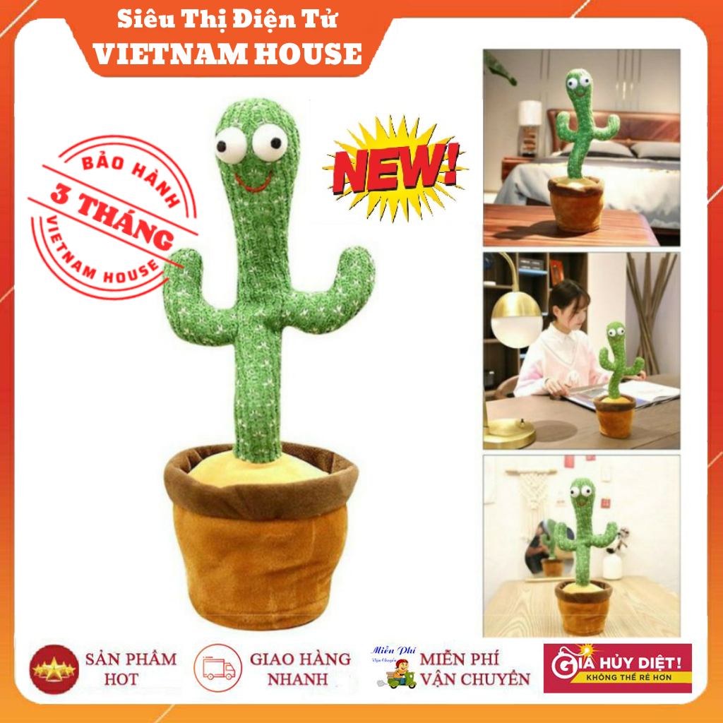 🔴Hot Sale || Đồ Chơi Xương Rồng Nhảy Múa - Giảm Stress Hot (Có Nhạc, Ghi Âm, 120 Bài Hát) - Tặng Kèm Pin Hoặc Dây Sạc.
