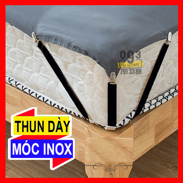 Combo 4 Kẹp Inox Cố Định Chăn Ga Giường Phụ Kiện Giường Ngủ Drap