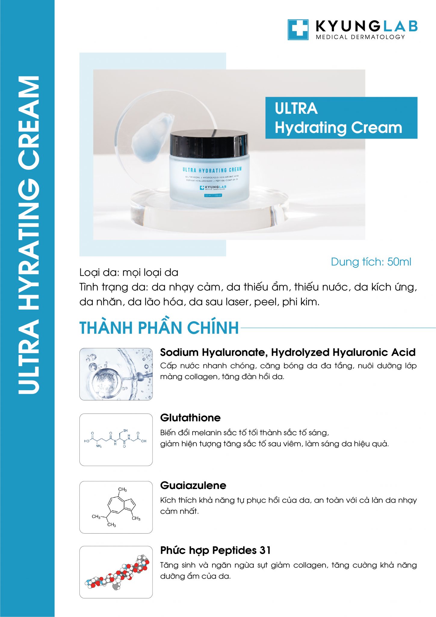 Kem dưỡng ẩm ultra hydrating cream 50ml