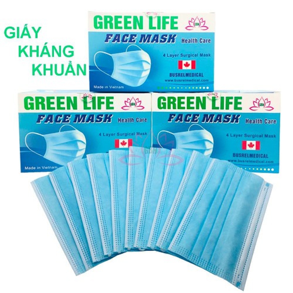KHẨU TRANG GIẤY KHÁNG KHUẨN Y TẾ 4 LỚP
