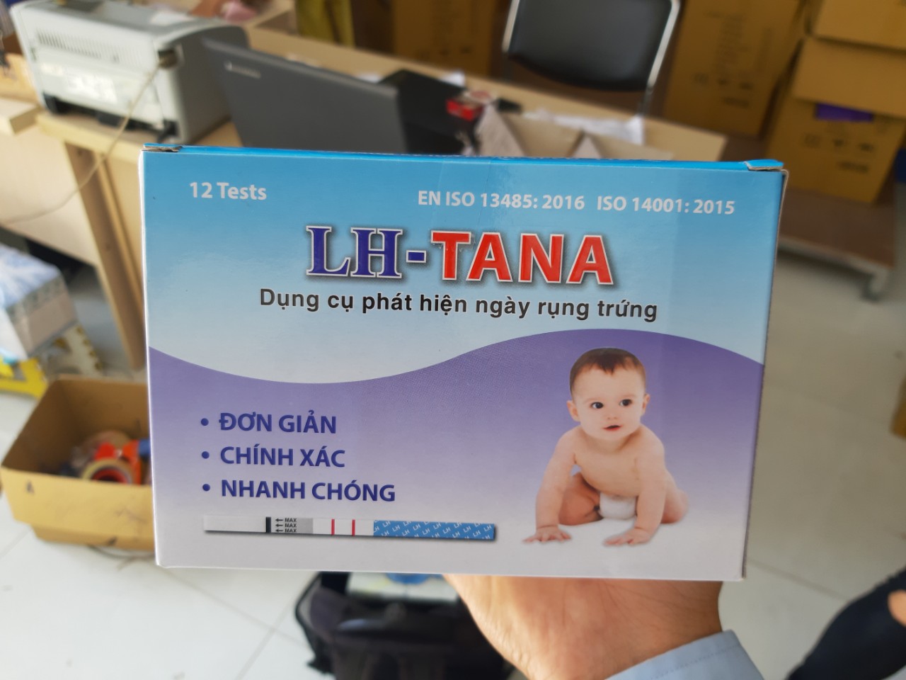 Que thử rụng trứng LH TANA - Dụng cụ test thử ngày rụng trứng chính xác, tin cậy, sinh con theo ý muốn - Bộ 12 hộp (Mua 10 tặng 2) - Hộp 01 que test - Chính hãng Dược Tân Á Tanaphar [PANSO Store]