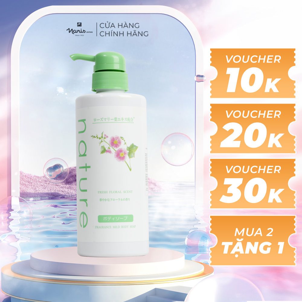 Sữa tắm Naris Nature hương hoa tự nhiên 500ml