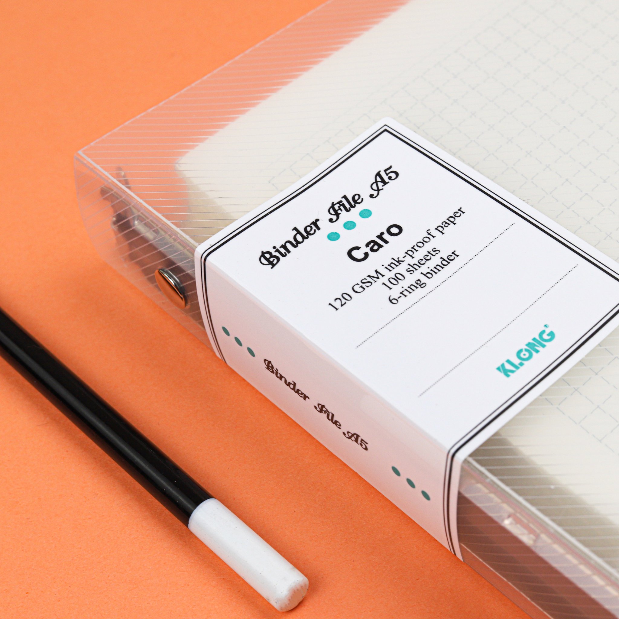 Sổ còng a5 klong kèm ruột refill caro, dotgrid, kẻ ngang - file binder a5 6 chấu ms 993 994 996 997 998