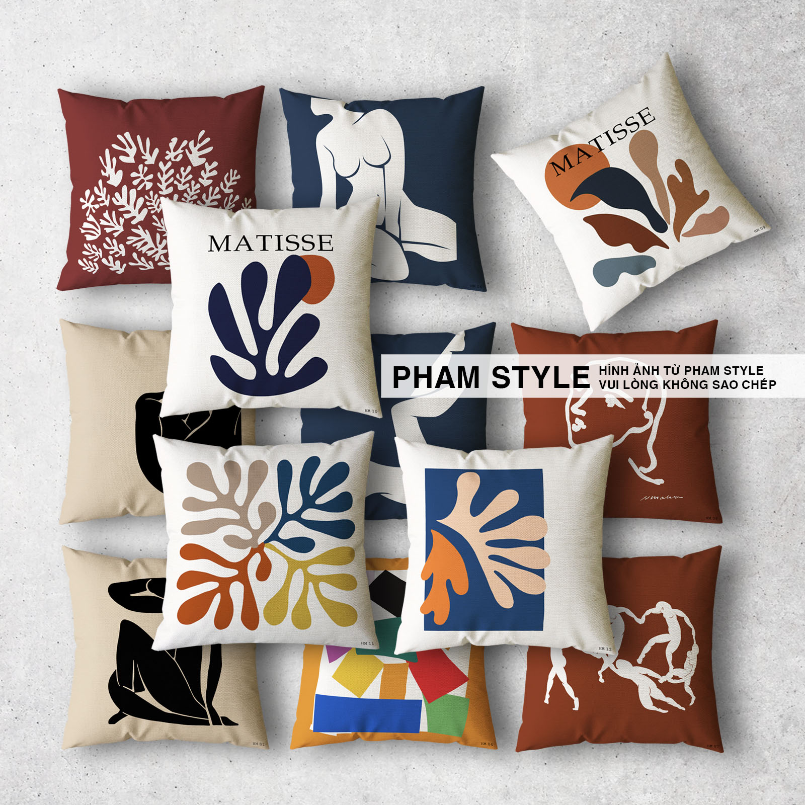 Gối trang trí sofa henri matisse