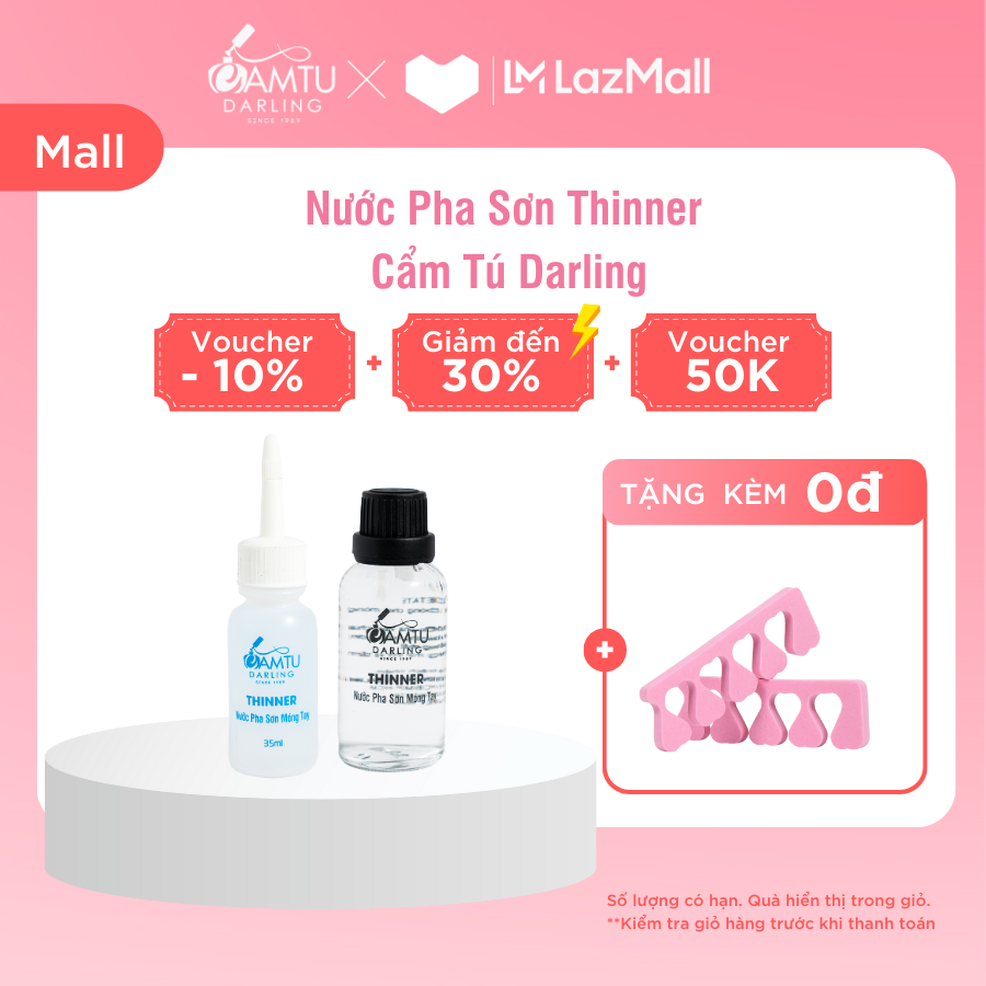 Nước pha sơn móng tay thinner cẩm tú darling - tạo độ bóng cho nước sơn