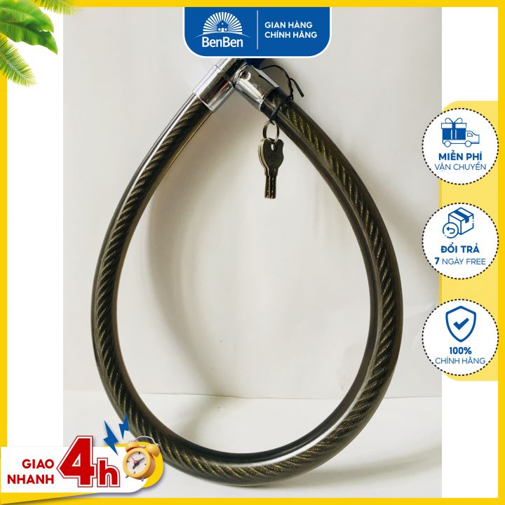 Khoá dây an toàn tuyệt đối siêu bự (dây dài 85cm đường kính cáp 25cm)  khoá xe đạp xe máy khoá cổng - khoa xe dap - khoa xe may - khoa thang dia - khoa cong